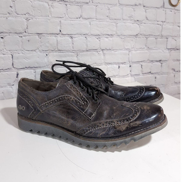 Bed Stu Larino Wing II Taupe Dip Dye Distressed Men\'s Size 12 Wing Tip Oxford main image 8